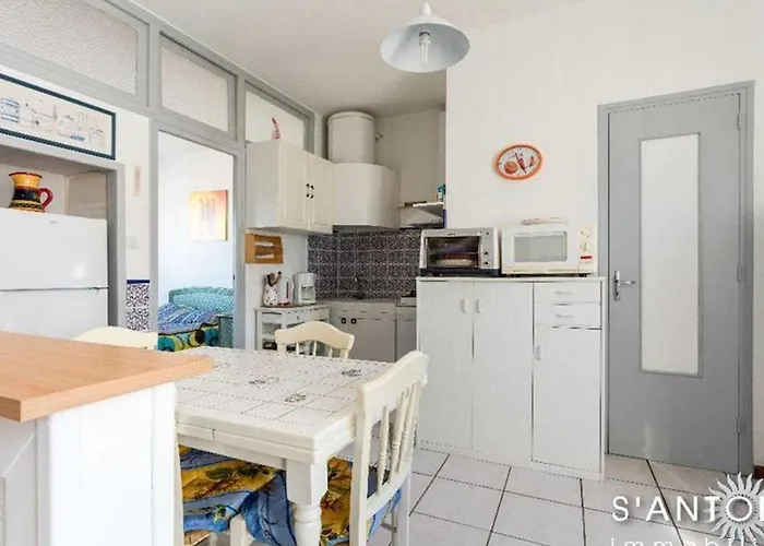 3 Pieces Climatise Au 1er Etage, Pres Du Marche A Marseillan-plage - Fr-1-326-659 * Marseillan